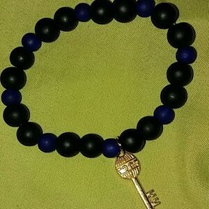 Lock and key charm bracelet